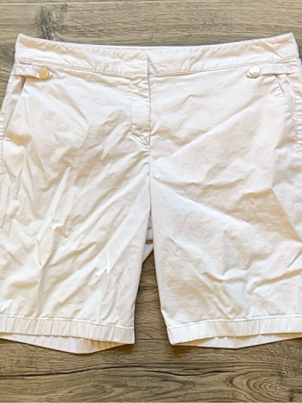 Ann Taylor Khaki Tailored Bermuda Shorts